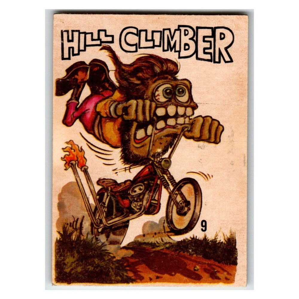 Vintage HILL CLIMBER Sticker Hot Rod Monster Art #9 Rat Fink Style